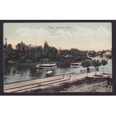 TIGRE ANTIGUA TARJETA POSTAL A COLOR